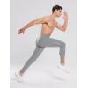imagebaleaf Mens Thermal Running Tights Fleece Compression Leggings Winter Pants Zipper Pockets Cycling Gear Cold WeatherGray