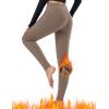 imagebaleaf Winter Clothing Women Leggings Fleece Lined Tights Thermal Warm Thick Cold Weather Gear 1 PocketsCocoa Creme