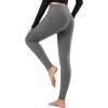 imagebaleaf Winter Clothing Women Leggings Fleece Lined Tights Thermal Warm Thick Cold Weather Gear 1 PocketsGrey