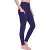 imagebaleaf Winter Clothing Women Leggings Fleece Lined Tights Thermal Warm Thick Cold Weather Gear 1 PocketsNavy Blue