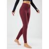 imagebaleaf Winter Clothing Women Leggings Fleece Lined Tights Thermal Warm Thick Cold Weather Gear 1 PocketsRuby Wine