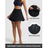 imagebaleaf Womens 15 High Waisted Swim Skirt Ruffle Quick Dry Bathing Suit Swimsuit Bottoms with Slant Pockets UPF 50Black