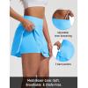 imagebaleaf Womens 15 High Waisted Swim Skirt Ruffle Quick Dry Bathing Suit Swimsuit Bottoms with Slant Pockets UPF 50Blue