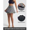imagebaleaf Womens 15 High Waisted Swim Skirt Ruffle Quick Dry Bathing Suit Swimsuit Bottoms with Slant Pockets UPF 50Dark Gray
