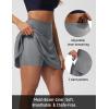 imagebaleaf Womens 15 High Waisted Swim Skirt Ruffle Quick Dry Bathing Suit Swimsuit Bottoms with Slant Pockets UPF 50Dark Gray