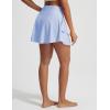 imagebaleaf Womens 15 High Waisted Swim Skirt Ruffle Quick Dry Bathing Suit Swimsuit Bottoms with Slant Pockets UPF 50Light Blue
