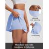 imagebaleaf Womens 15 High Waisted Swim Skirt Ruffle Quick Dry Bathing Suit Swimsuit Bottoms with Slant Pockets UPF 50Light Blue