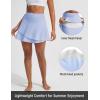 imagebaleaf Womens 15 High Waisted Swim Skirt Ruffle Quick Dry Bathing Suit Swimsuit Bottoms with Slant Pockets UPF 50Light Blue