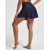 imagebaleaf Womens 15 High Waisted Swim Skirt Ruffle Quick Dry Bathing Suit Swimsuit Bottoms with Slant Pockets UPF 50Navy Blue