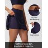 imagebaleaf Womens 15 High Waisted Swim Skirt Ruffle Quick Dry Bathing Suit Swimsuit Bottoms with Slant Pockets UPF 50Navy Blue