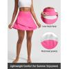 imagebaleaf Womens 15 High Waisted Swim Skirt Ruffle Quick Dry Bathing Suit Swimsuit Bottoms with Slant Pockets UPF 50Pink