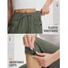 imagebaleaf Womens 19 Capri Pants with 7 Pockets Lightweight Quick Dry Water Resistant Hiking Travel Summer Pants for OutdoorArmy Green