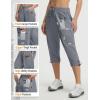 imagebaleaf Womens 19 Capri Pants with 7 Pockets Lightweight Quick Dry Water Resistant Hiking Travel Summer Pants for OutdoorDark Gray