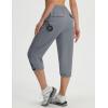 imagebaleaf Womens 19 Capri Pants with 7 Pockets Lightweight Quick Dry Water Resistant Hiking Travel Summer Pants for OutdoorDark Gray