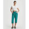 imagebaleaf Womens 19 Capri Pants with 7 Pockets Lightweight Quick Dry Water Resistant Hiking Travel Summer Pants for OutdoorGreen