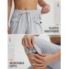 imagebaleaf Womens 19 Capri Pants with 7 Pockets Lightweight Quick Dry Water Resistant Hiking Travel Summer Pants for OutdoorLight Gray