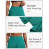 imagebaleaf Womens 4 High Waisted Swim Board Shorts Quick Dry UPF50 with Zipper PocketsGreen
