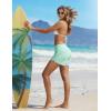 imagebaleaf Womens 4 High Waisted Swim Board Shorts Quick Dry UPF50 with Zipper PocketsLight Green