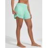 imagebaleaf Womens 4 High Waisted Swim Board Shorts Quick Dry UPF50 with Zipper PocketsLight Green
