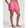 imagebaleaf Womens 4 High Waisted Swim Board Shorts Quick Dry UPF50 with Zipper PocketsPink