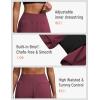 imagebaleaf Womens 4 High Waisted Swim Board Shorts Quick Dry UPF50 with Zipper PocketsWine Red