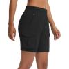 imagebaleaf Womens 7 Hiking Shorts Lightweight Water Resistant Athletic Golf Cargo Shorts with Zipper Pockets Quick Dry SummerBlack
