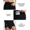 imagebaleaf Womens 7 Long Board Shorts High Waisted Swim Shorts Modest Swimsuits with Pockets Quick Dry UPF50Black