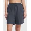 imagebaleaf Womens 7 Long Board Shorts High Waisted Swim Shorts Modest Swimsuits with Pockets Quick Dry UPF50Dark Gray