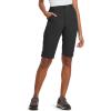 imagebaleaf Womens Bermuda Knee Length Long Shorts for Summer Hiking Golf Camping Stretch Lightweight Nylon Quick DryBlack