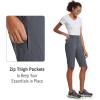 imagebaleaf Womens Bermuda Knee Length Long Shorts for Summer Hiking Golf Camping Stretch Lightweight Nylon Quick DryGrey
