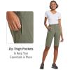 imagebaleaf Womens Bermuda Knee Length Long Shorts for Summer Hiking Golf Camping Stretch Lightweight Nylon Quick DrySage Green