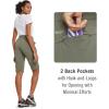 imagebaleaf Womens Bermuda Knee Length Long Shorts for Summer Hiking Golf Camping Stretch Lightweight Nylon Quick DrySage Green