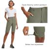 imagebaleaf Womens Bermuda Knee Length Long Shorts for Summer Hiking Golf Camping Stretch Lightweight Nylon Quick DrySage Green