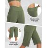 imagebaleaf Womens Bermuda Long Shorts 14 Knee Length Capris High Waisted Athletic Shorts with Pockets Summer Stretch LooseArmy Green