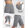 imagebaleaf Womens Bermuda Long Shorts 14 Knee Length Capris High Waisted Athletic Shorts with Pockets Summer Stretch LooseDark Grey