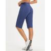 imagebaleaf Womens Bermuda Long Shorts 14 Knee Length Capris High Waisted Athletic Shorts with Pockets Summer Stretch LooseNavy Blue