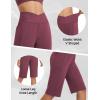 imagebaleaf Womens Bermuda Long Shorts 14 Knee Length Capris High Waisted Athletic Shorts with Pockets Summer Stretch LooseWine Red