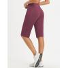 imagebaleaf Womens Bermuda Long Shorts 14 Knee Length Capris High Waisted Athletic Shorts with Pockets Summer Stretch LooseWine Red