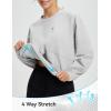imagebaleaf Womens Fleece Lined Cropped Sweatshirt Thermal Loose Fit Pullover Long Sleeve Running Athletic Top with PocketLight Gray