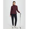imagebaleaf Womens Fleece Pullover Jacket Water Resistant Half Zip Thermal Golf Shirts Cold Weather Running Gear WinterWine Red