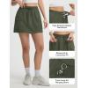 imagebaleaf Womens Hiking Cargo Skort High Waisted Golf Travel Athletic Skirts with Pocket Water Resistant Sport SkortsArmy Green