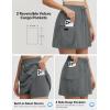 imagebaleaf Womens Hiking Cargo Skort High Waisted Golf Travel Athletic Skirts with Pocket Water Resistant Sport SkortsDark Gray