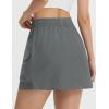 imagebaleaf Womens Hiking Cargo Skort High Waisted Golf Travel Athletic Skirts with Pocket Water Resistant Sport SkortsDark Gray
