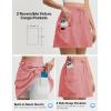imagebaleaf Womens Hiking Cargo Skort High Waisted Golf Travel Athletic Skirts with Pocket Water Resistant Sport SkortsLight Pink