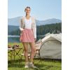imagebaleaf Womens Hiking Cargo Skort High Waisted Golf Travel Athletic Skirts with Pocket Water Resistant Sport SkortsLight Pink