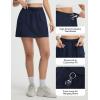 imagebaleaf Womens Hiking Cargo Skort High Waisted Golf Travel Athletic Skirts with Pocket Water Resistant Sport SkortsNavy Blue