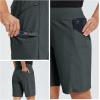 imagebaleaf Womens Hiking Long Shorts 911 Quick Dry Hiking Bermuda Cargo for Curvy Lightweight Knee Length Shorts Pockets9 Inch Dark Grey