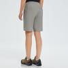 imagebaleaf Womens Hiking Long Shorts 911 Quick Dry Hiking Bermuda Cargo for Curvy Lightweight Knee Length Shorts Pockets9 Inch Grey