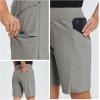 imagebaleaf Womens Hiking Long Shorts 911 Quick Dry Hiking Bermuda Cargo for Curvy Lightweight Knee Length Shorts Pockets9 Inch Grey