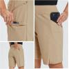 imagebaleaf Womens Hiking Long Shorts 911 Quick Dry Hiking Bermuda Cargo for Curvy Lightweight Knee Length Shorts Pockets9 Inch Khaki